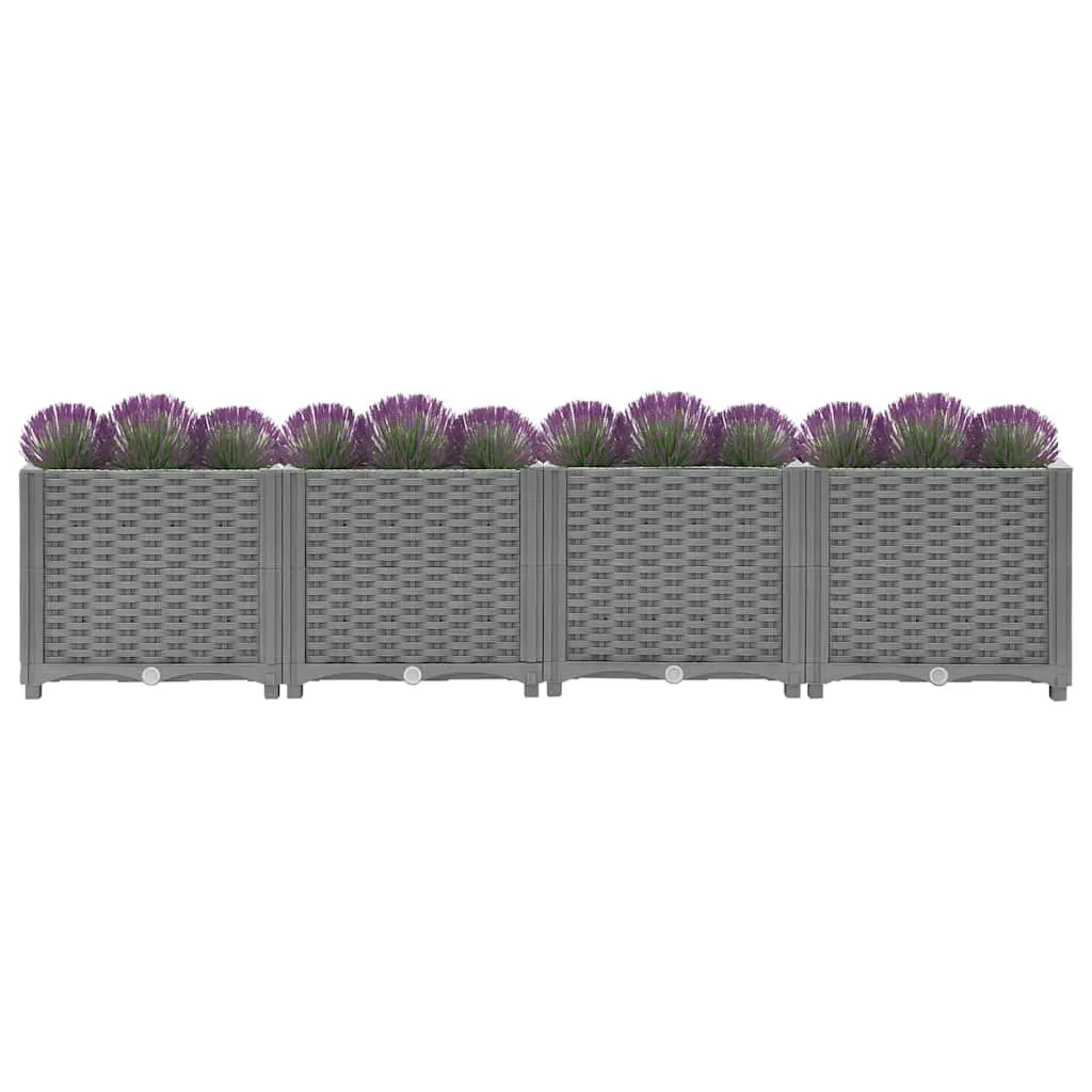 160x40x38cm Grey Raised Garden Bed