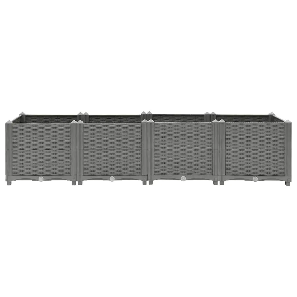 160x40x38cm Grey Raised Garden Bed