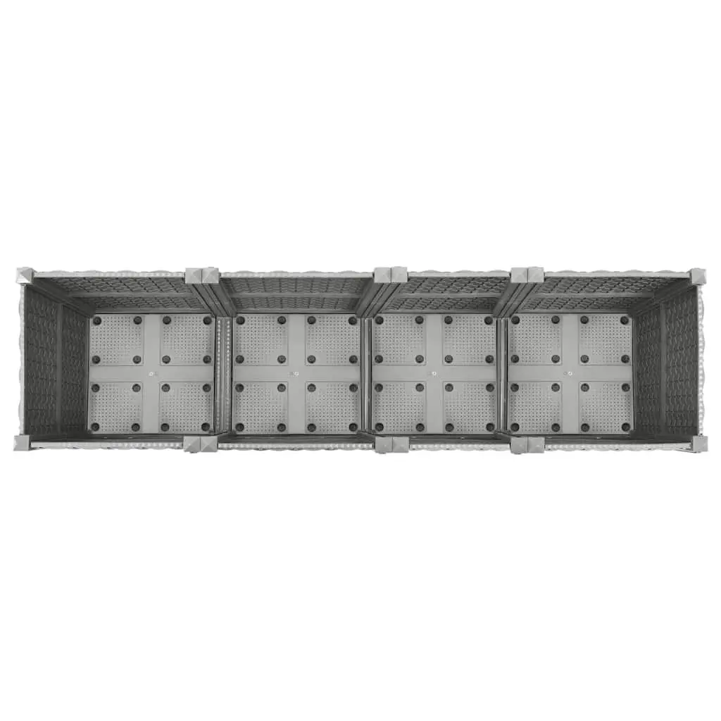 160x40x38cm Grey Raised Garden Bed