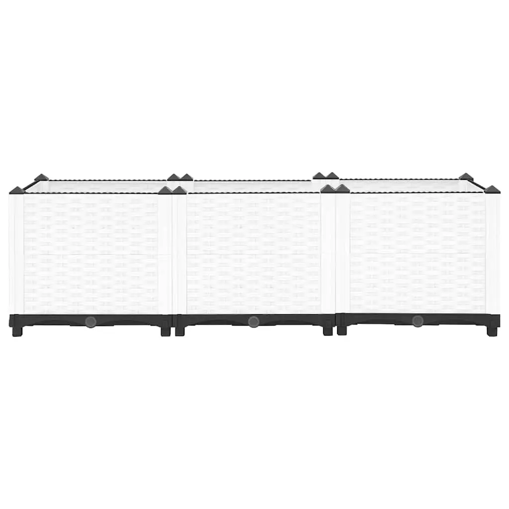 Raised Garden Bed Outdoor 120x40x38cm Grey Polypropylene Planter Box