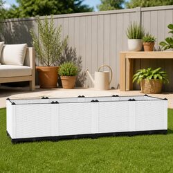Raised Garden Bed Specs: 160x40x38 cm Grey Polypropylene