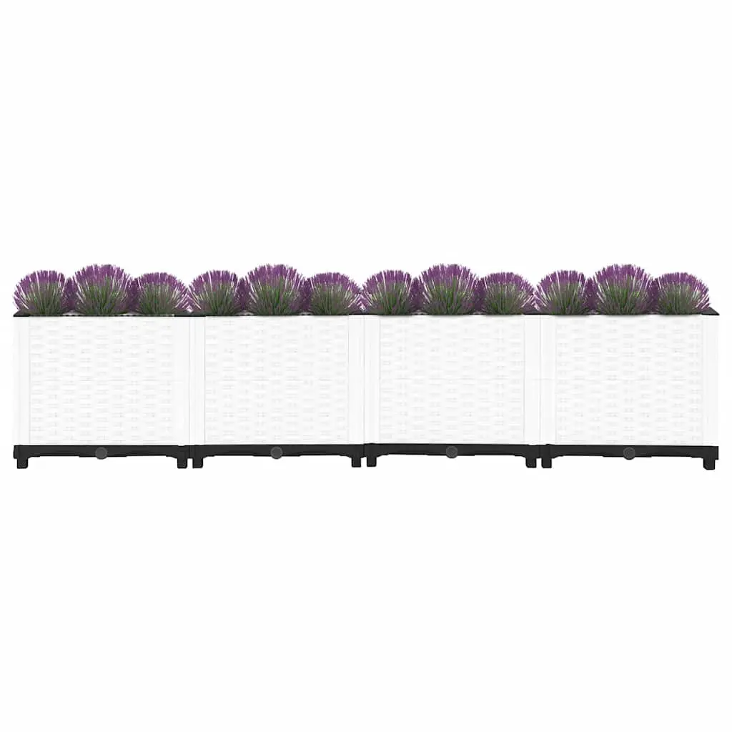 Raised Garden Bed for Outdoor Use 160x40x38 cm Grey Polypropylene Flower Planter Box