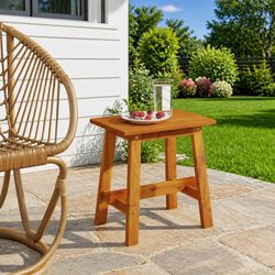 Rectangular Solid Wood Stool - 45x29x45 cm Dimensions