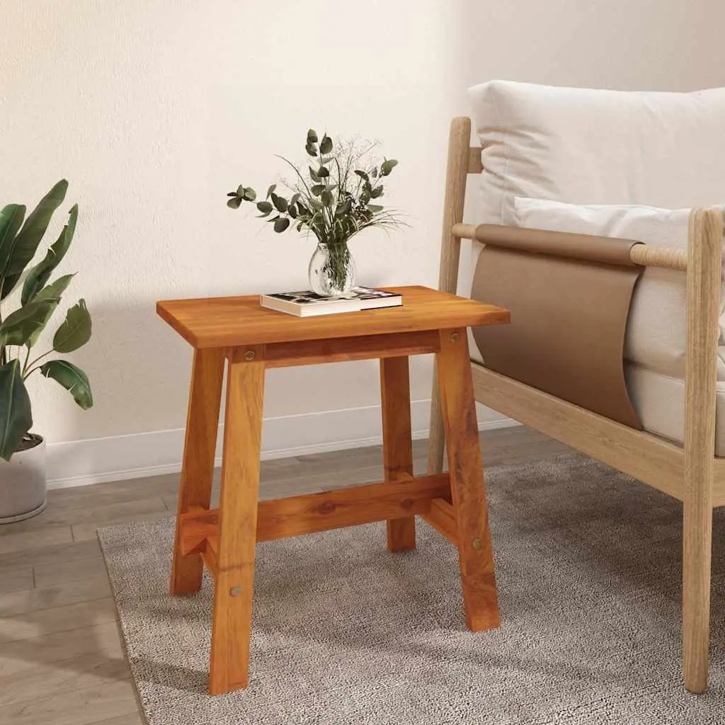 Solid Wood Stool Indoor Outdoor 45x29x45cm Rectangular Plant Step Seat Furniture