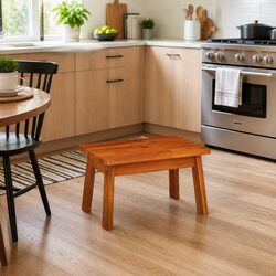 Acacia Wood Step Stool: 38x26x22cm, Solid Design