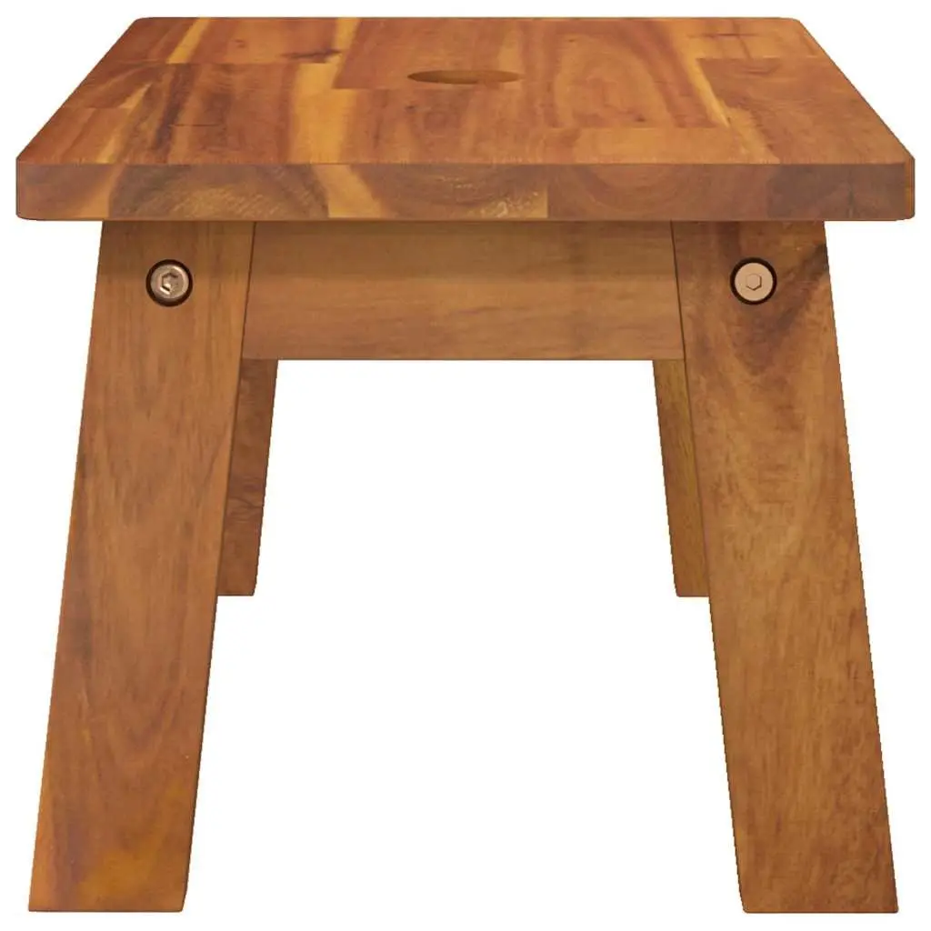 Step Stool Kitchen Bedroom 38x26x22cm Solid Wood Acacia Brown Footrest