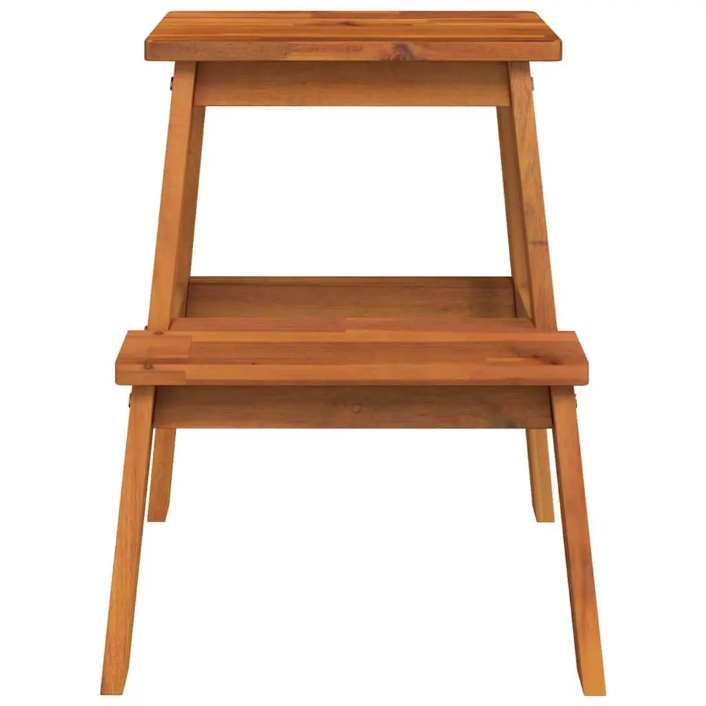 2 Step Stool Wooden Kitchen Bathroom Stepping Stool 40 x 38 x 50 cm