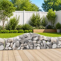 Arched Gabion Basket Specifications: 200x30x40/60cm Silver Iron