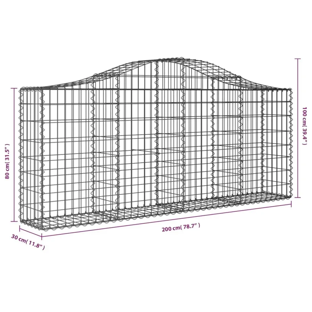 Arched Gabion Basket Garden Barrier Retaining Wall Decorative Outdoor Cage