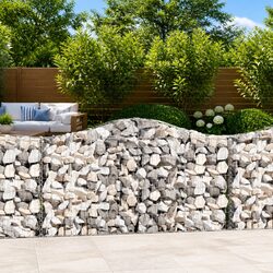 Arched Gabion Basket Garden Barrier Retaining Wall Decorative Outdoor Planter
