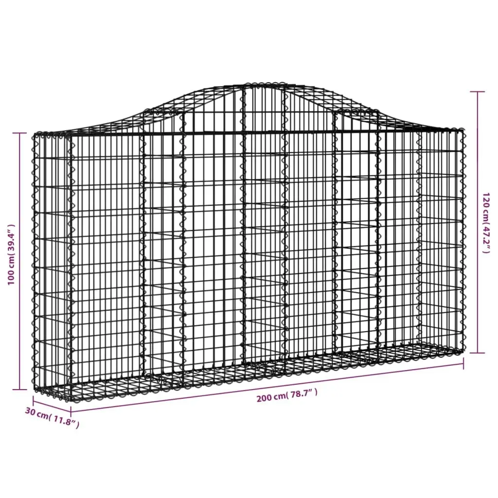 Arched Gabion Basket Garden Barrier