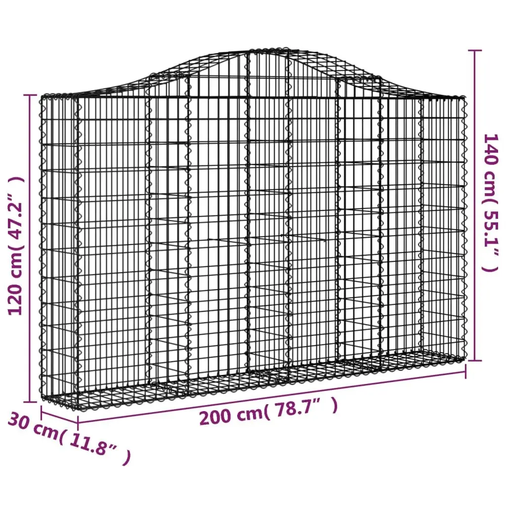 Arched Gabion Basket Garden Barrier Decorative Retaining Wall Outdoor