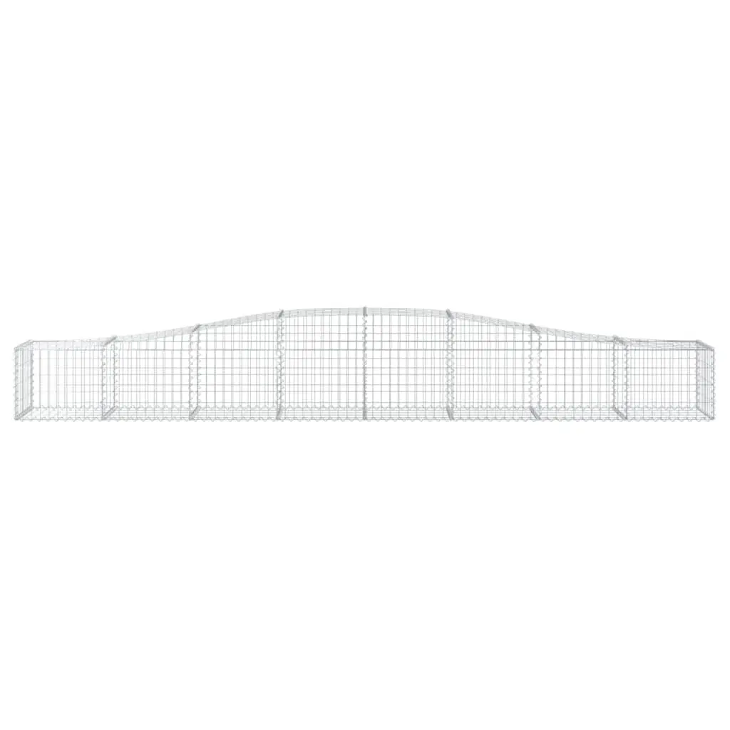 Arched Gabion Basket Garden Barrier 400x50x40/60 cm Decorative Retaining Wall