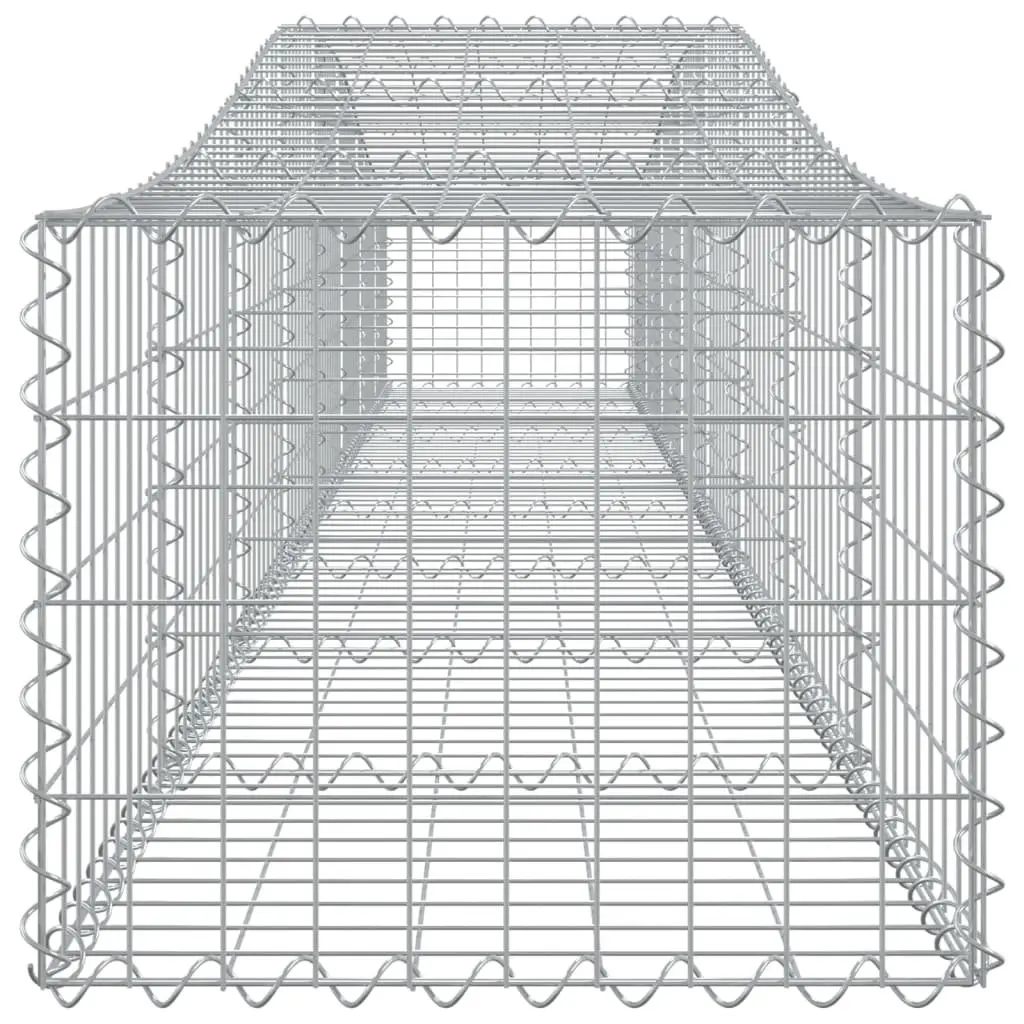 Arched Gabion Basket Garden Barrier 400x50x40/60 cm Decorative Retaining Wall