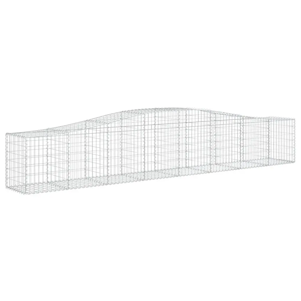 Arched Gabion Basket Garden Barrier Outdoor Planter 400 x 50 x 60/80 cm