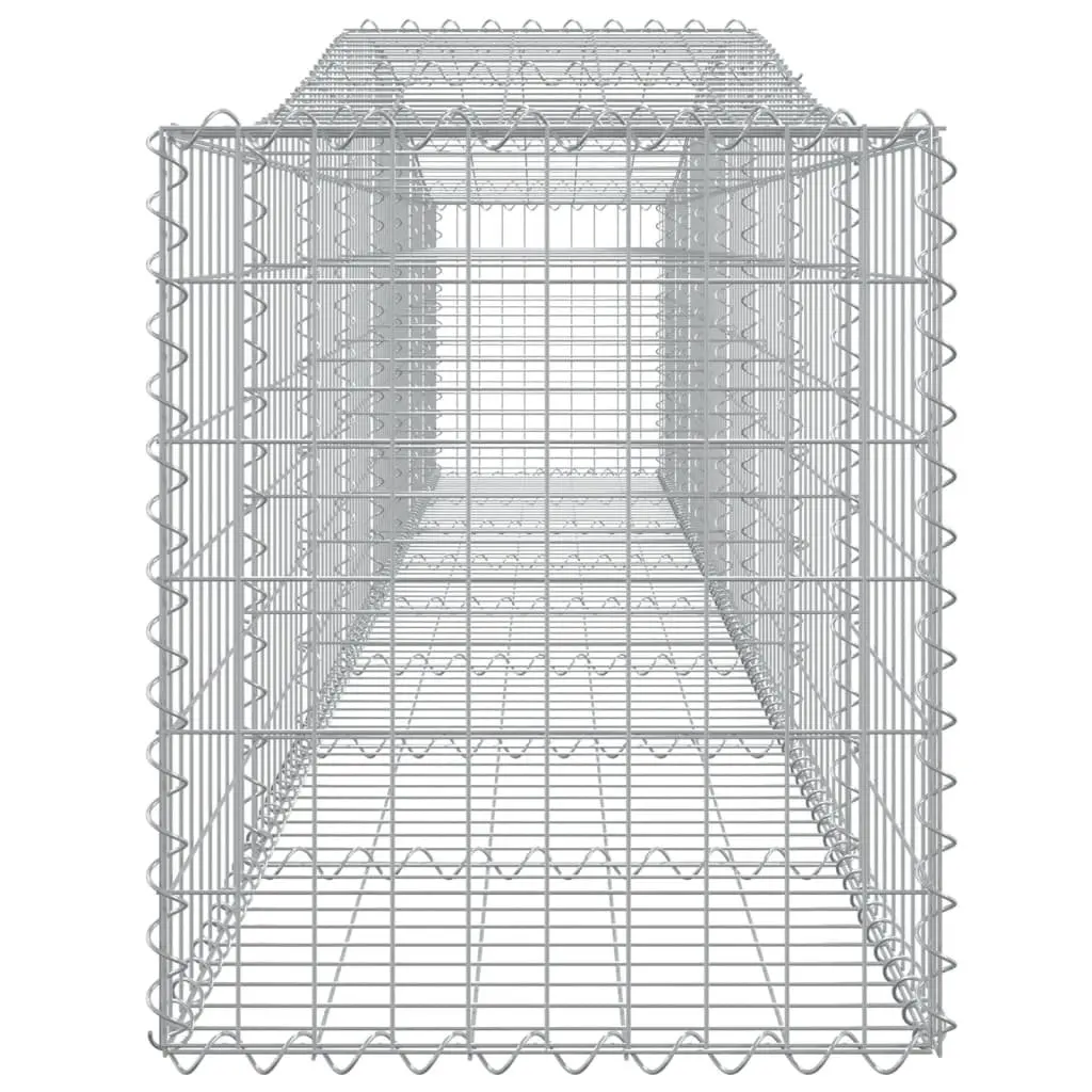 Arched Gabion Basket Garden Barrier Outdoor Planter 400 x 50 x 60/80 cm