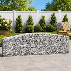Arched Gabion Basket Specifications: 400x50x80/100 cm, Galvanised Iron