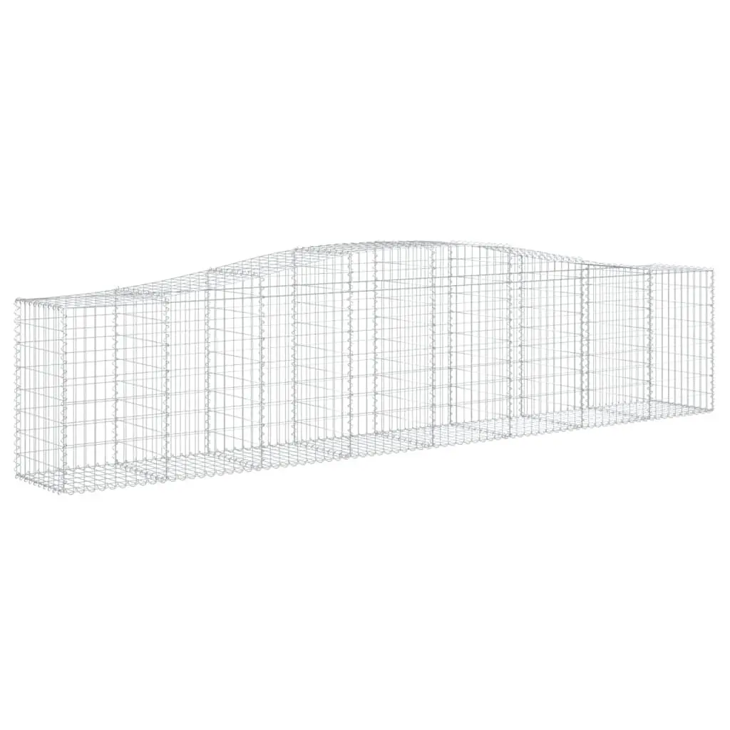 Arched Gabion Basket Garden Barrier 400x50x80/100 cm Decorative Retaining Wall