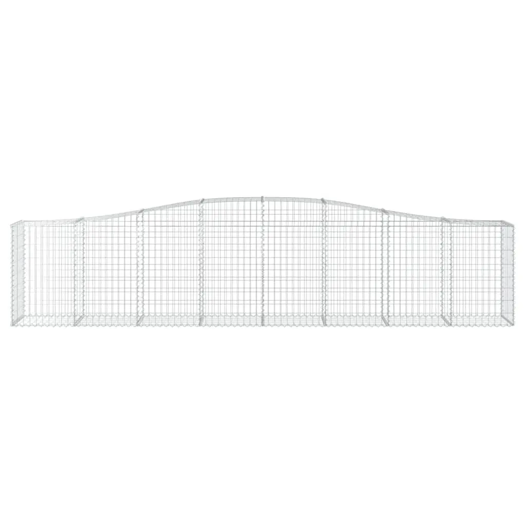 Arched Gabion Basket Garden Barrier 400x50x80/100 cm Decorative Retaining Wall