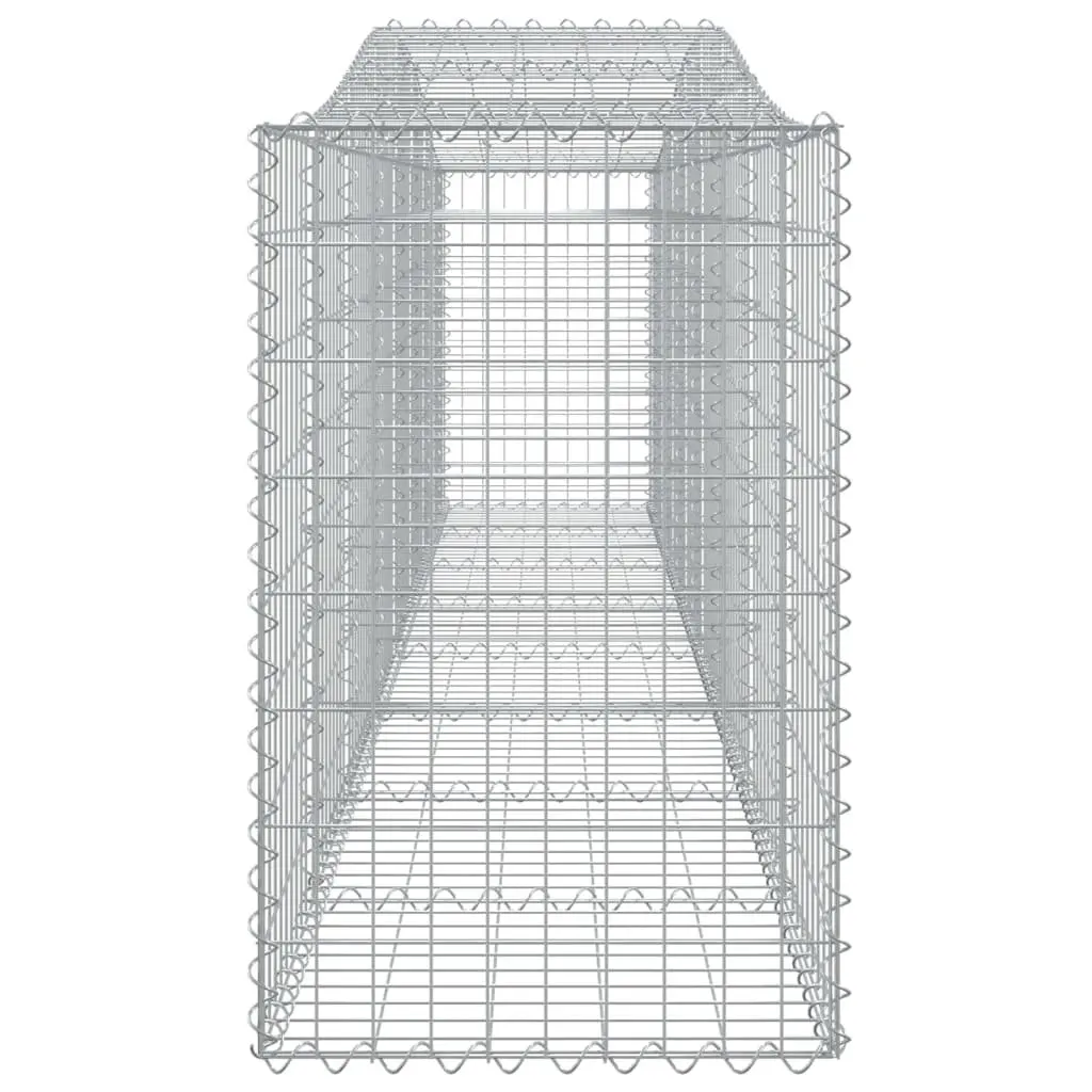 Arched Gabion Basket Garden Barrier 400x50x80/100 cm Decorative Retaining Wall