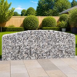 Arched Gabion Basket Retaining Wall Garden Barrier Cage 400x50x100cm Outdoor