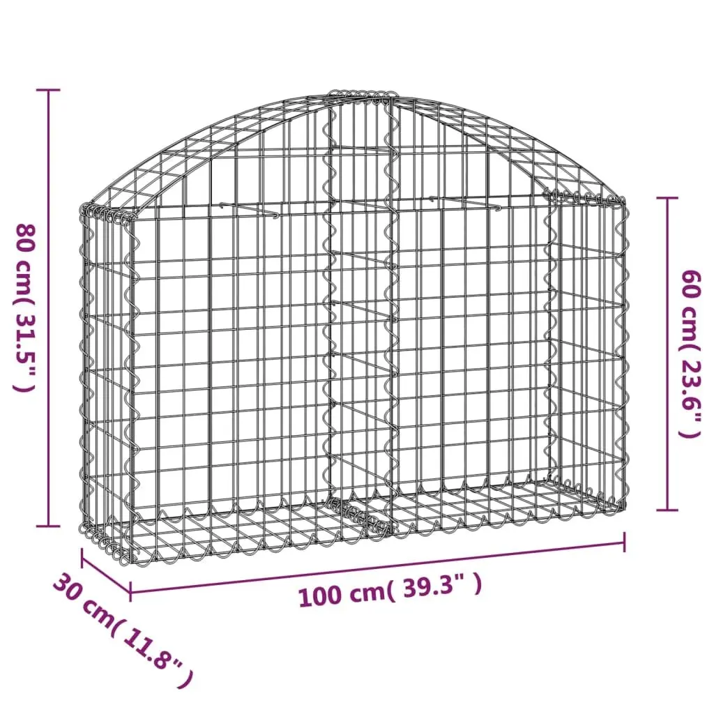 Gabion Basket Garden Barrier Outdoor Planter 100 x 30 x 60/80 cm