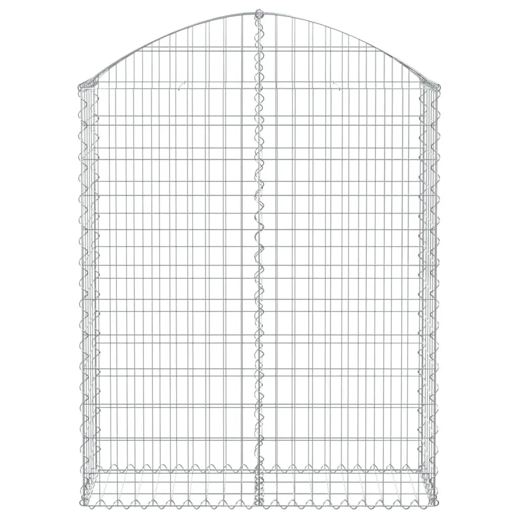 Arched Gabion Basket Garden Barrier 100x30x120140 cm Decorative Retaining Wall