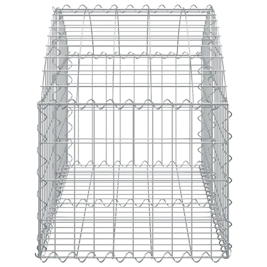 Arched Gabion Basket Garden Barrier Outdoor Decorative Stone Cage 100 x 50 x 40/60 cm