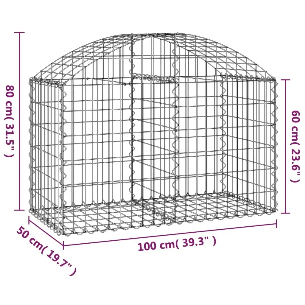 Arched Gabion Basket Garden Barrier Retaining Wall Decorative Outdoor Planter