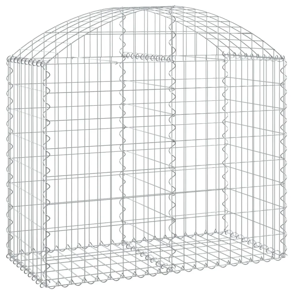 Arched Gabion Basket Garden Decorative Retaining Wall Barrier 100x50x80/100 cm