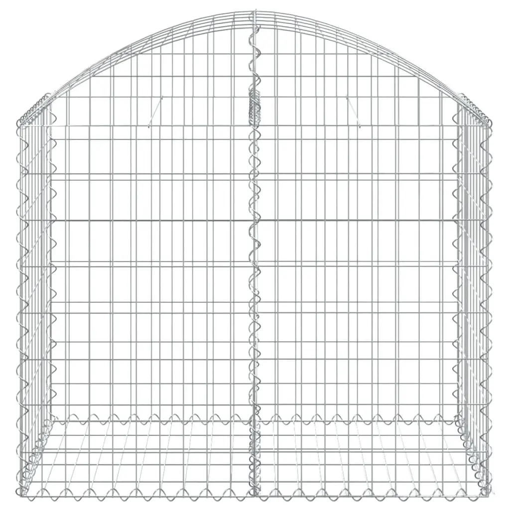 Arched Gabion Basket Garden Decorative Retaining Wall Barrier 100x50x80/100 cm