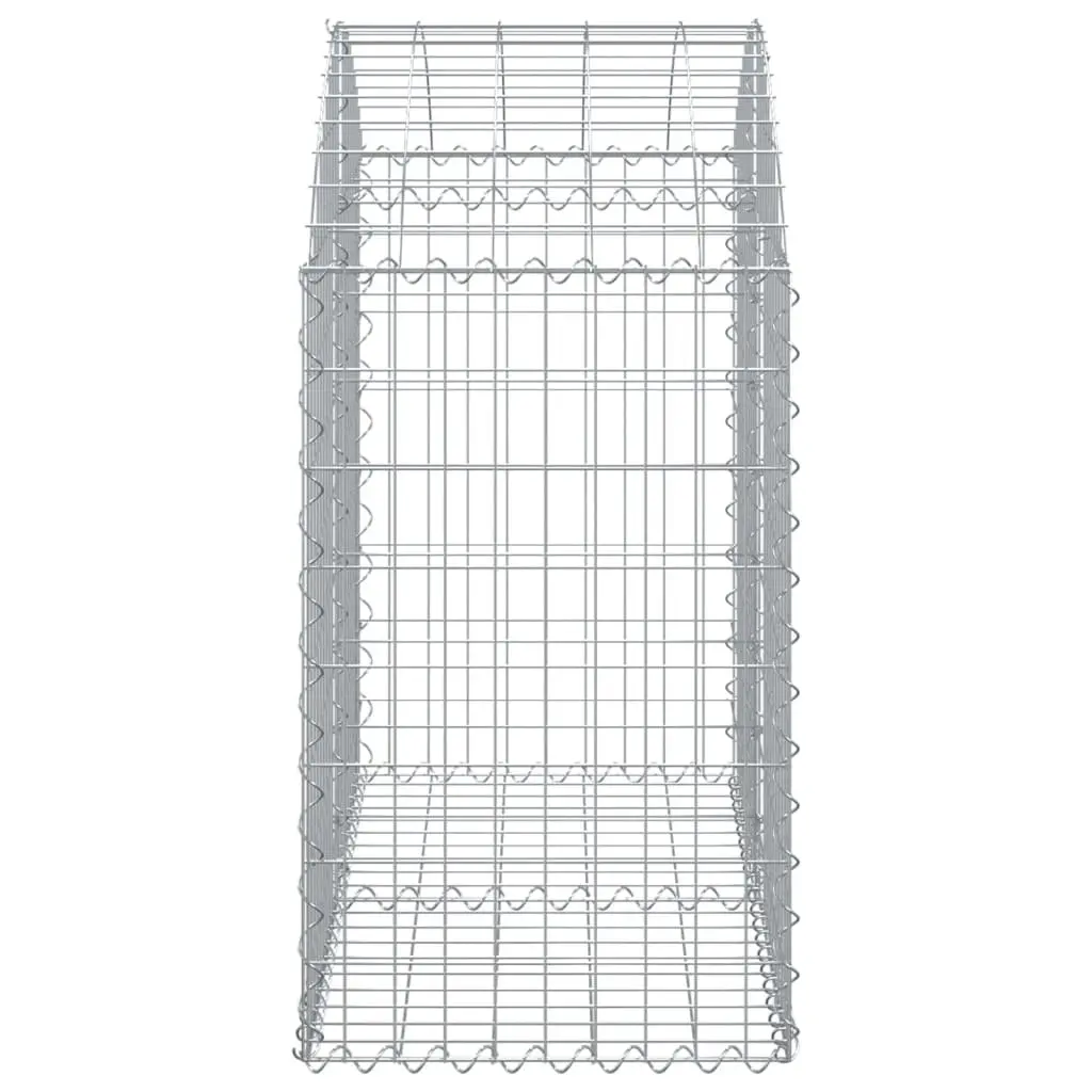 Arched Gabion Basket Garden Decorative Retaining Wall Barrier 100x50x80/100 cm
