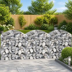 Arched Gabion Basket Specifications: 100x50x100/120 cm Silver