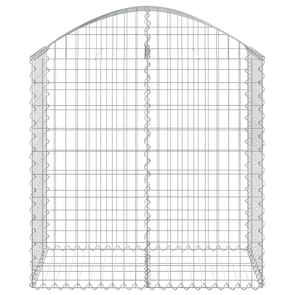 Arched Gabion Basket 100x50x100/120 cm Silver Garden Barrier Retaining Wall Cage