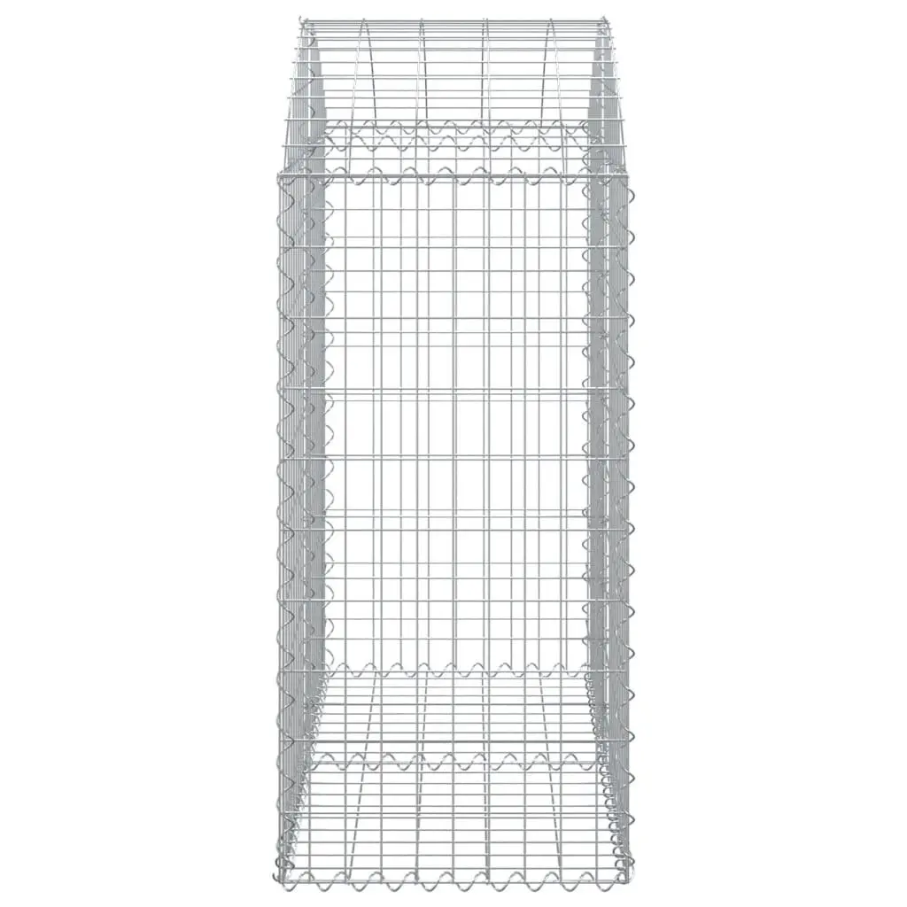 Arched Gabion Basket 100x50x100/120 cm Silver Garden Barrier Retaining Wall Cage