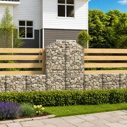Arched Gabion Basket: 100 x 50 x 140-160 cm Garden Barrier