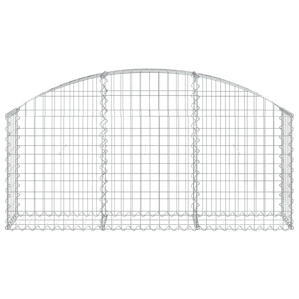 Arched Gabion Basket Garden Barrier 150x30x60/80 cm