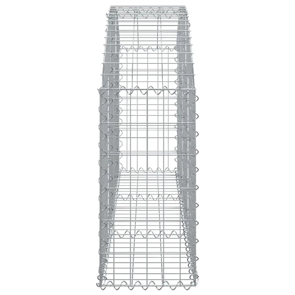 Arched Gabion Basket Garden Barrier 150x30x60/80 cm