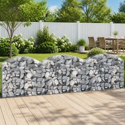 Arched Gabion Basket Specifications: 150x30x100/120cm Silver