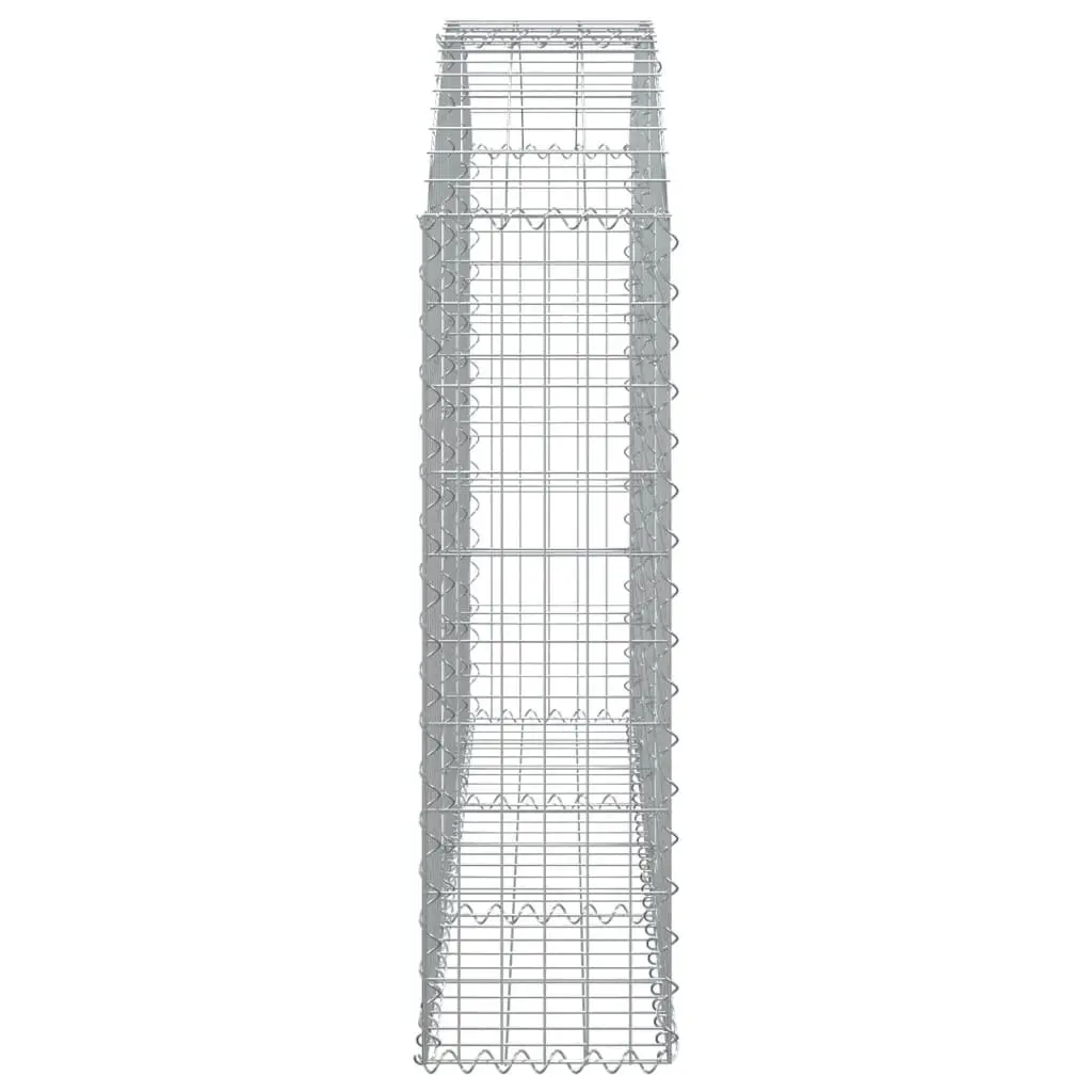 Arched Gabion Basket Garden Barrier Outdoor 150x30x100/120cm Silver