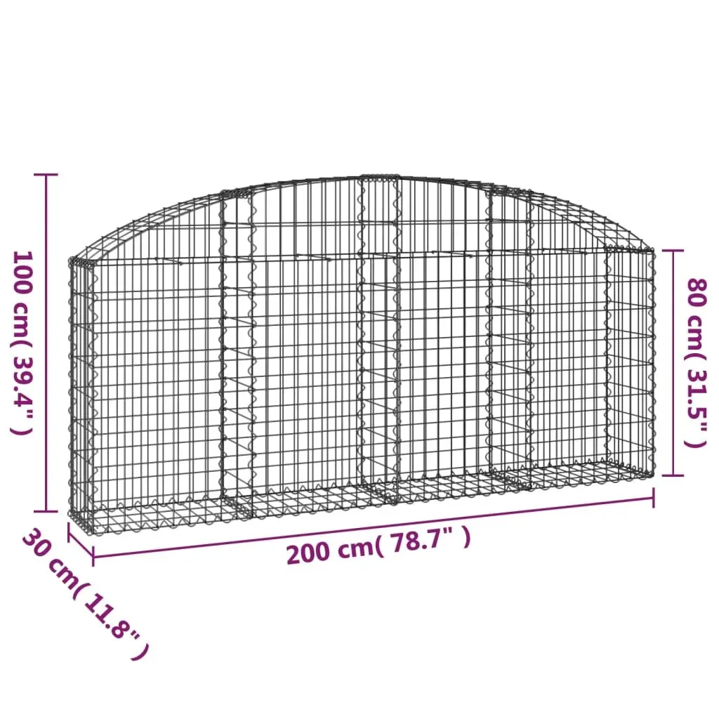 Arched Gabion Basket Garden Barrier