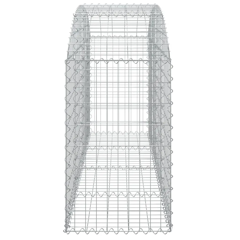 Arched Gabion Basket Garden Barrier 200x50x80/100 cm Decorative Retaining Wall