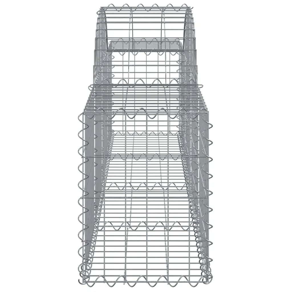 Arched Gabion Basket Garden Barrier 200x30x40/60 cm Decorative Retaining Wall