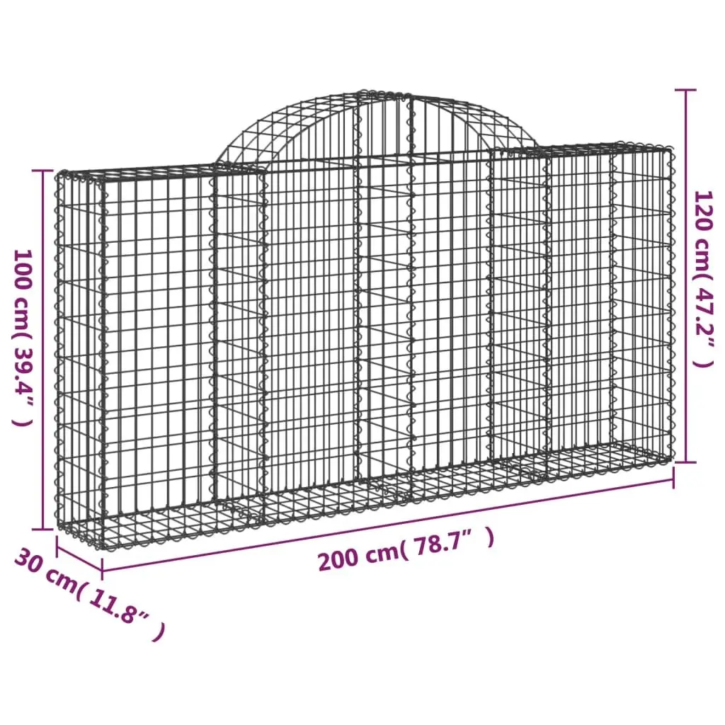 Arched Gabion Basket Garden Barrier Retaining Wall Decorative Outdoor Planter