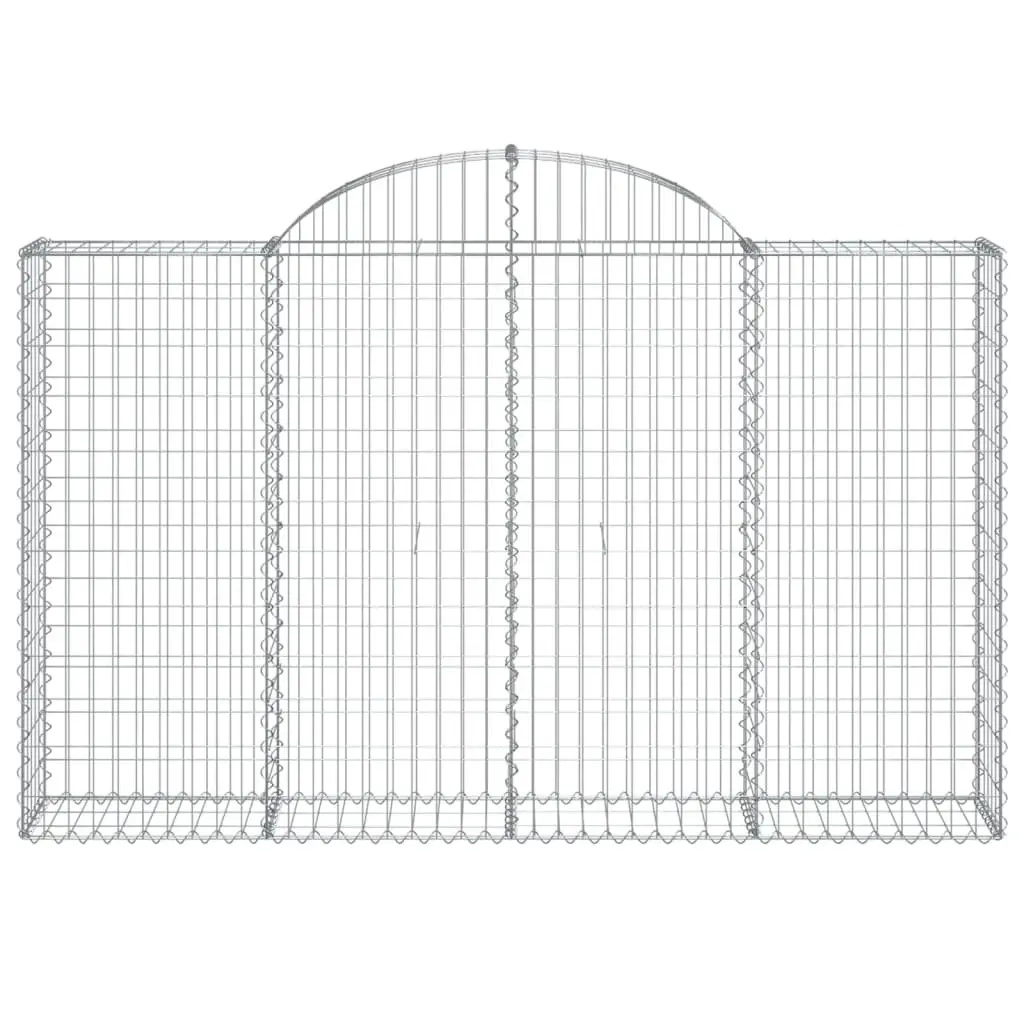 Arched Gabion Basket Garden Barrier Retaining Wall Outdoor Cage 200 x 30 x 120/140 cm