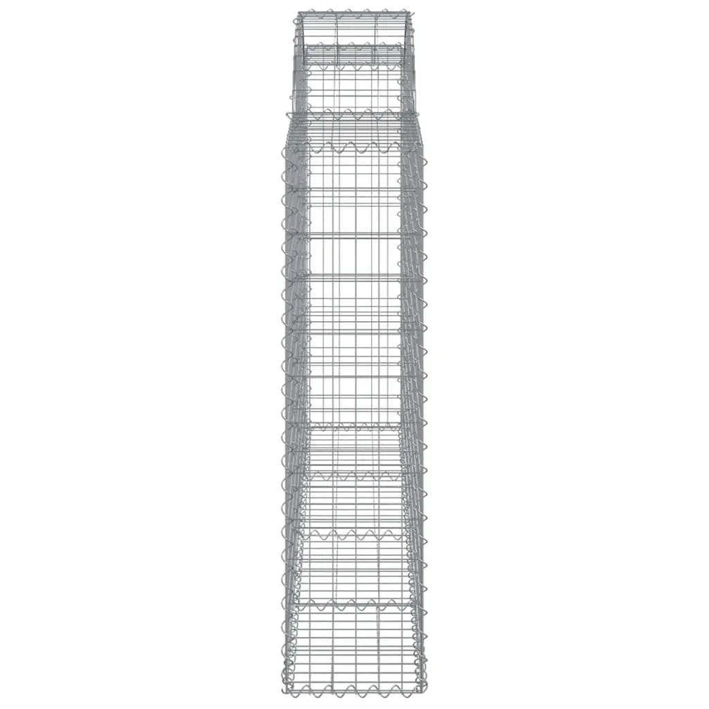 Arched Gabion Basket Garden Barrier Retaining Wall Outdoor Cage 200 x 30 x 120/140 cm