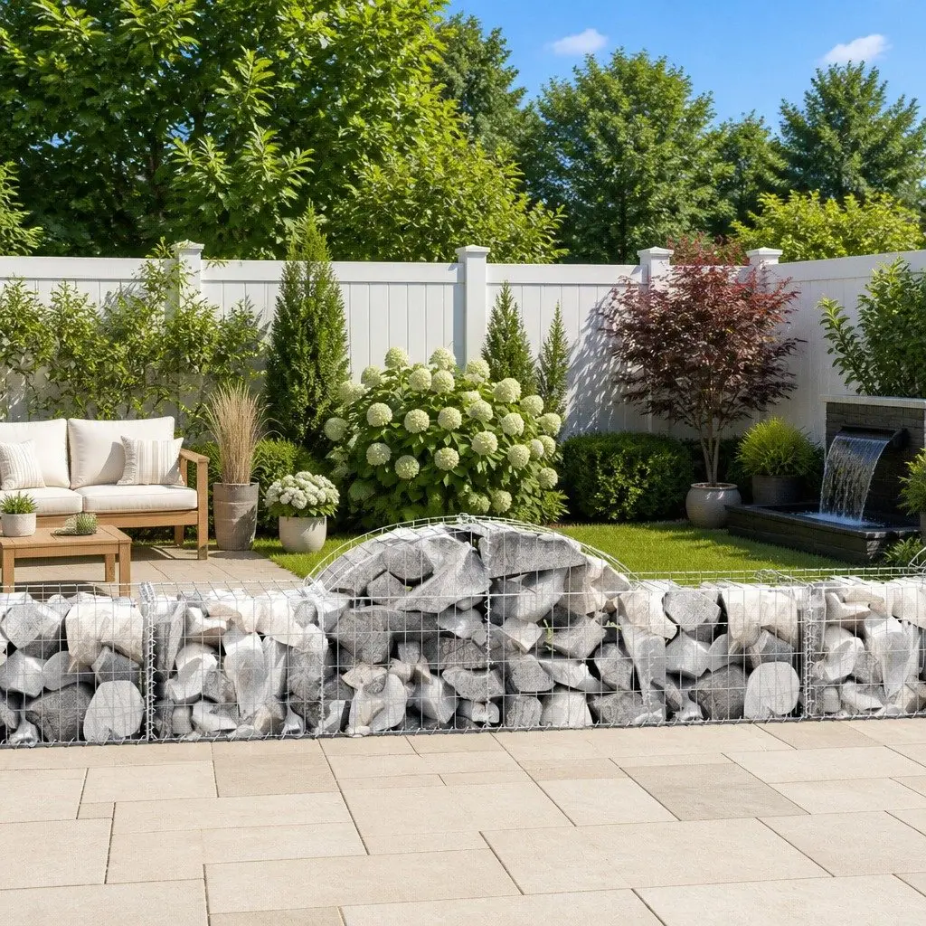 Arched Gabion Basket Garden Barrier Retaining Wall Decorative Stone Cage