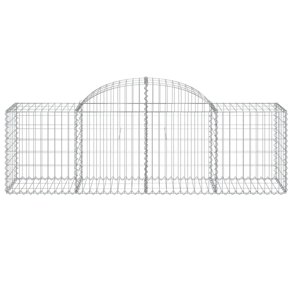Arched Gabion Basket 200x50x60/80 cm Garden Retaining Wall Decorative Barrier