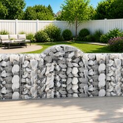 200x50x100/120 cm Arched Gabion Basket - Galvanised Iron