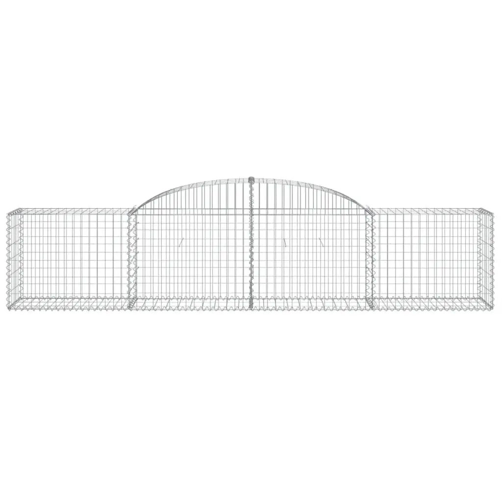 Arched Gabion Basket Garden Barrier Outdoor Decorative Retaining Wall 300 x 50 x 60/80 cm